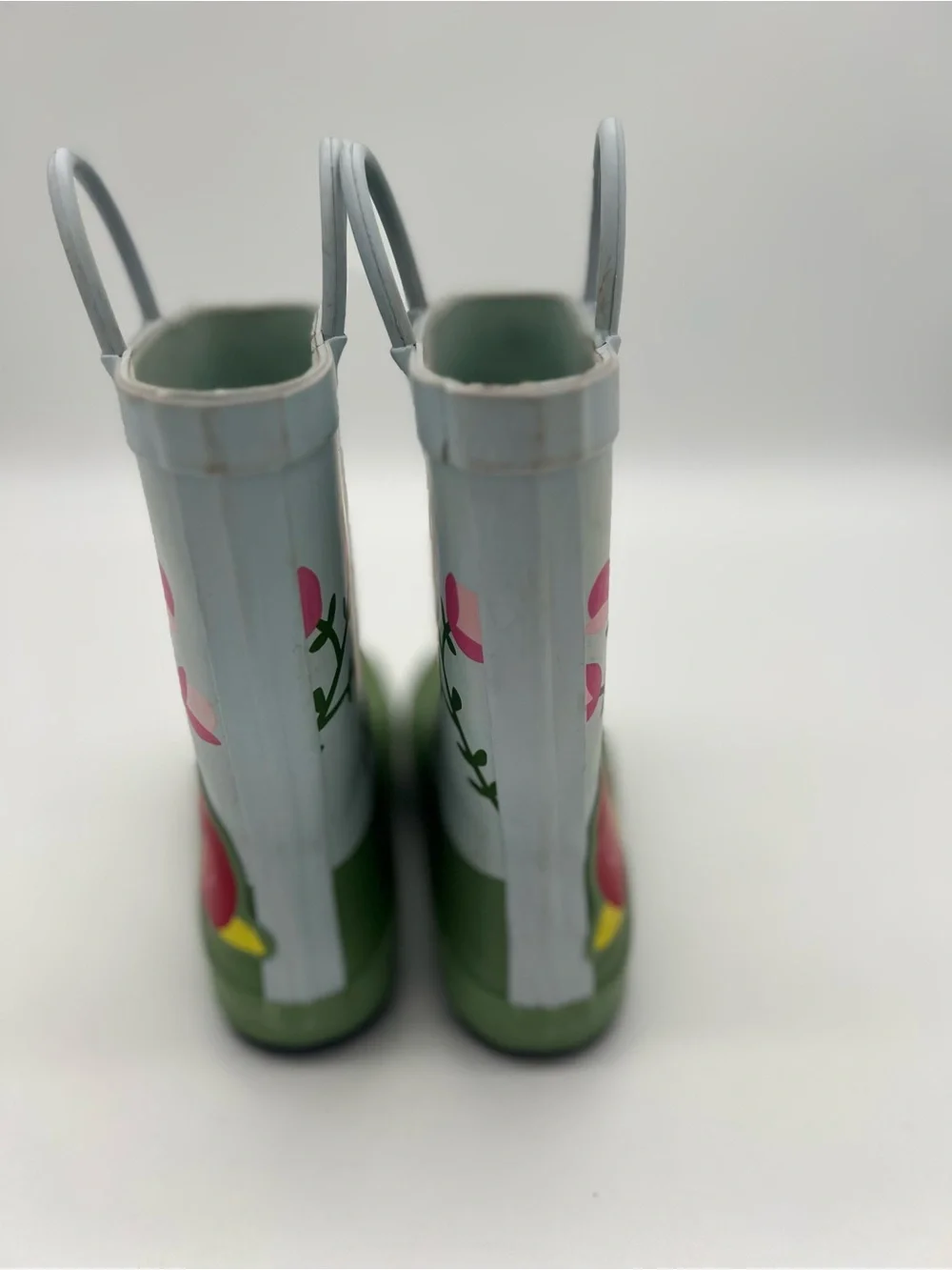 Girl Rain Boots - Cat & Jack Green Garden Snail Sz 12